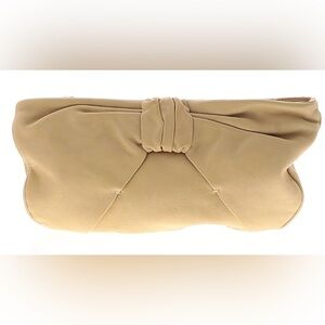 Anthropologie Miss Albright Philadelphia Tan Leather Large Clutch